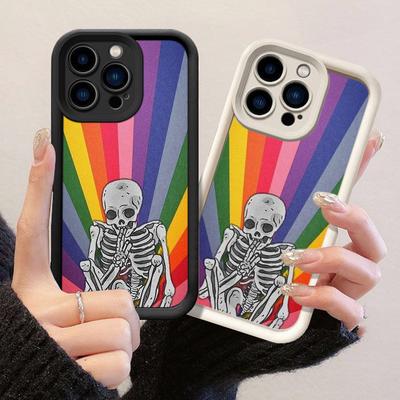 JT441 Raibow Skulls for iPhone 17 16 15 14 13 Pro Max Samsung S26 S25 Ultra A17 A07 A56 A16 A14 A13 Xiaomi 15T Redmi 15c Note 14 13 12 11 Soft Case