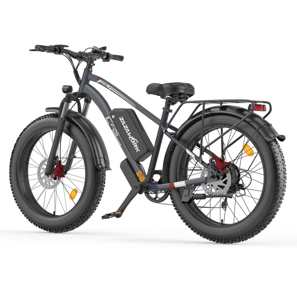 ZAZAWORK Bicicletă Electrică CF26 1000W All-Terrain Roți Off-Road de 26 Inch Viteză Maximă 50KM/H Autonomie 100KM Sarcină 150KG E-Bicicletă de Munte