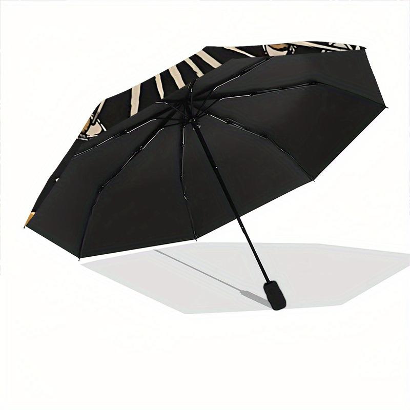 1pc Eyes Mandala Auto Open/Close Umbrella with Windproof, Functional Design, 8-Rib Sturdy Canopy