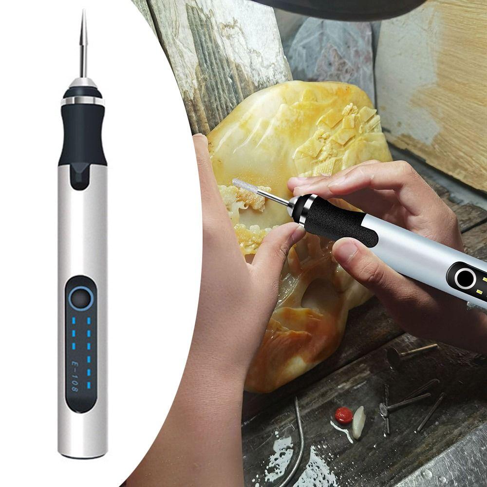 3 Speed Regulation Engraving Pen Set Rechargeable Electric Polishing Pen  Drilling Holes