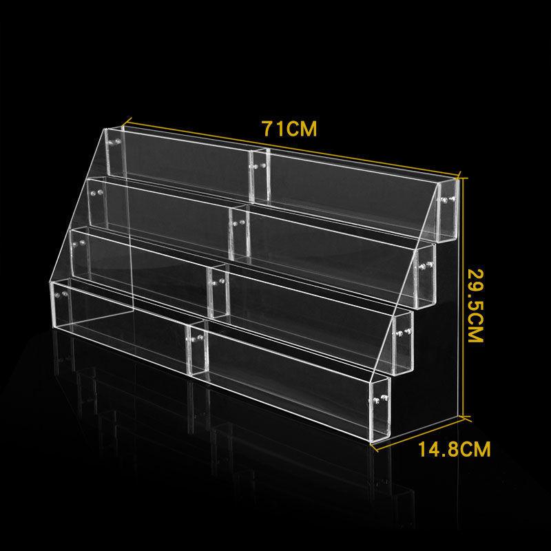 2-6 Tier Acrylic Book Display Stand Desk Bookshelf Newspaper Holder Magazine Rack Finishing Display Shelf Storage Rack Organizer