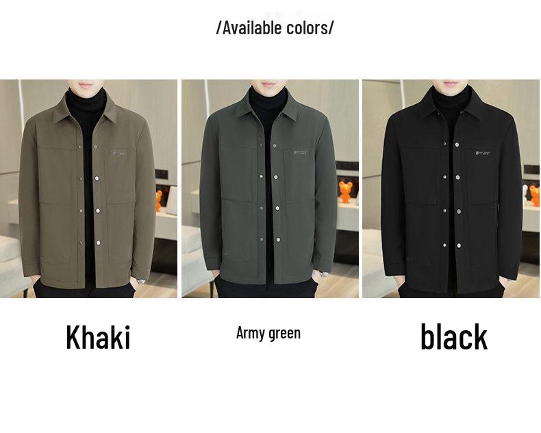 Modische Mitteldicke Revers-Top-Jacke für Herren - Warmes Plus Samt für Herbst/Winter