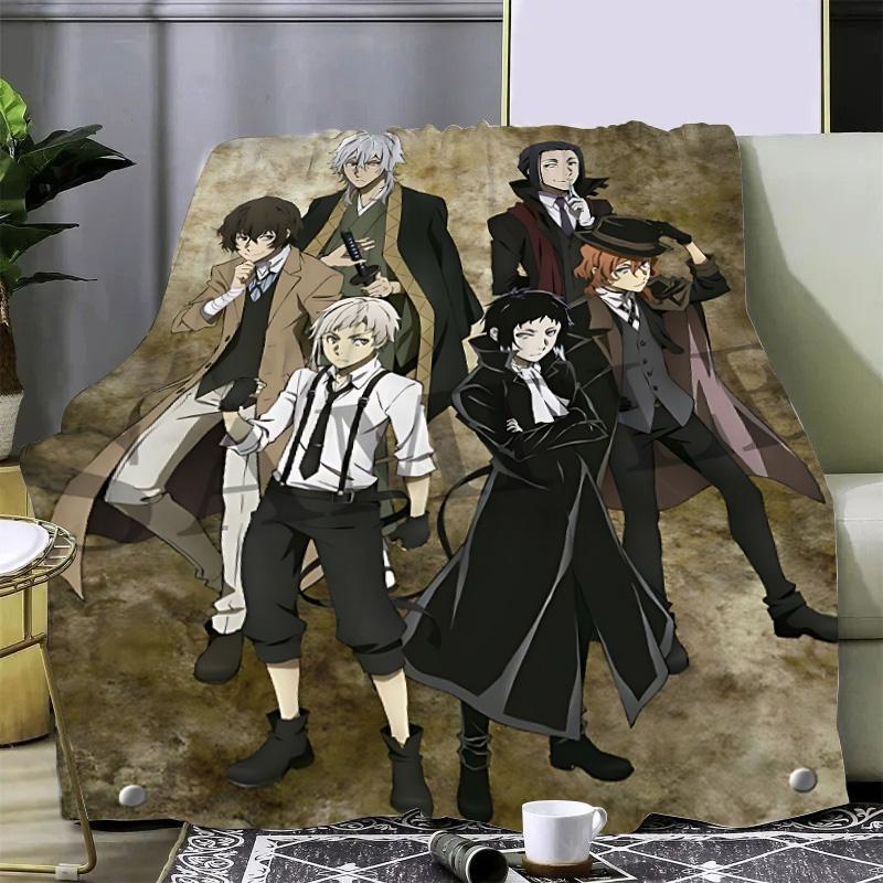 Anime Bungo Stray Dogs Printed Blanket Picnic Blankets Warm Blanket Soft and Comfortable Blanket Home Travel Birthday Gift