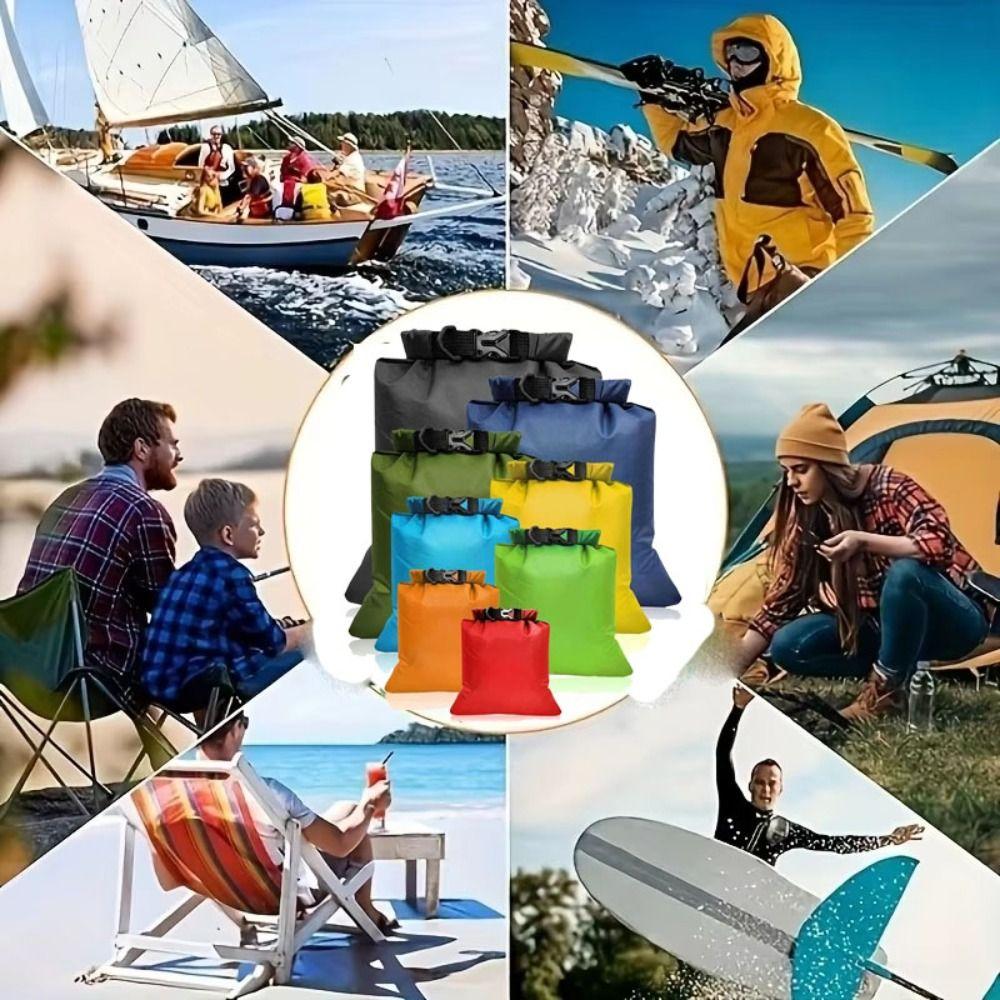 8pcs/set with Shoulder Straps Swimming Storage Bags Waterproof Beach Backpack Fishing Hiking