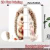 2pcs   2D FLAT PRINTING Curtains (Without Rod) Hedgehog Apple Chic Curtains&Window Treatment Versatile Polyester Fabric Curtains