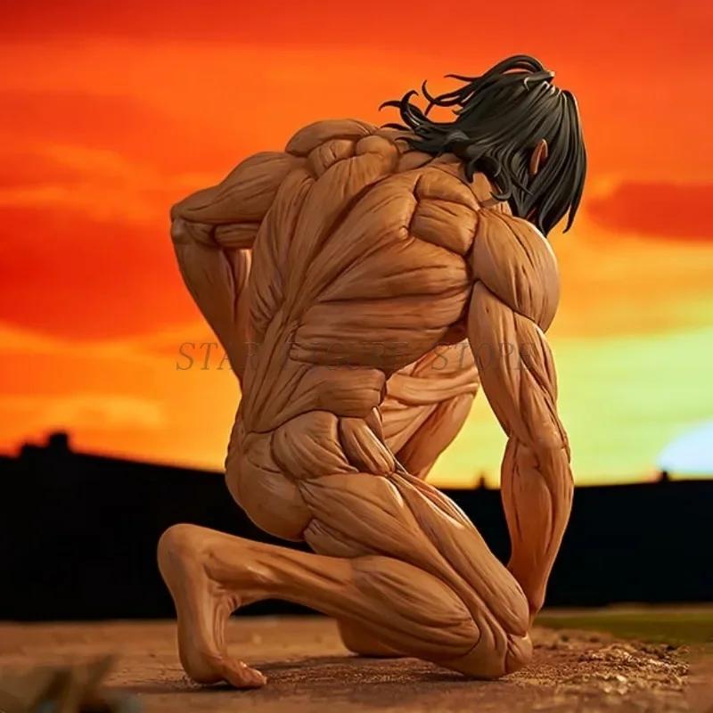 15cm Attack Titan Eren Levi Action Figure Shingeki Kyojin The Founding Figurine Model Desktop Ornaments Toys on no Poseable Articulated Scale Detailed