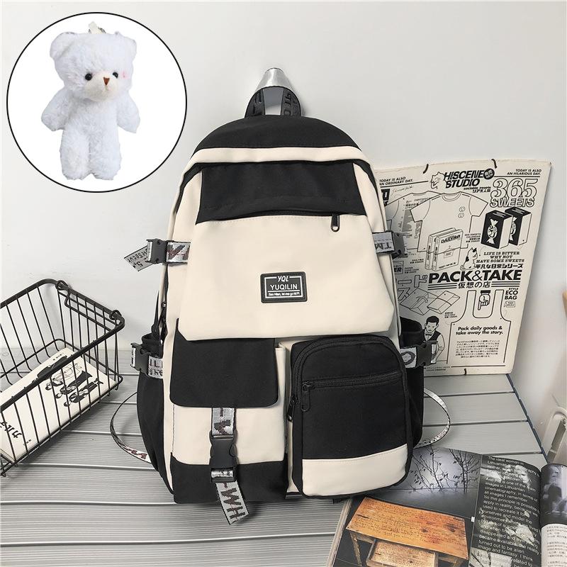 

Модный школьный рюкзак, женский рюкзак для студенток, большой вместимости, рюкзак для мальчиков, сумка для компьютера, женский школьный рюкзак без брелка