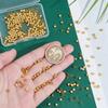 300Pcs Cube Brass Spacer Beads, Barrel Plating, Cube, Golden, 3x3x3mm, Hole: 2mm