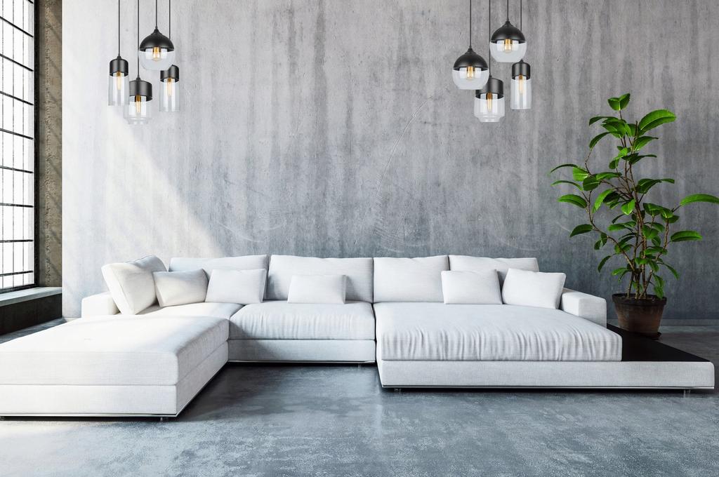 HÄNGENDE DECKENLAMPE, GLASPLAFOND, LED-LAMPE