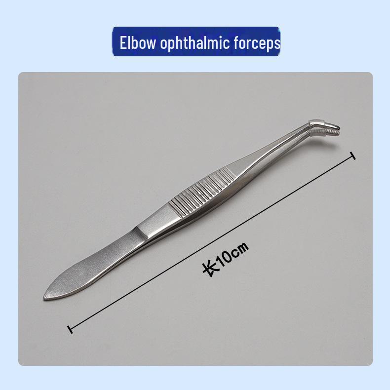 

Утолщенный офтальмологический пинцет из нержавеющей стали - 10 см, прямой, изогнутый, зубчатый, заостренный, для экспериментов по биологии в старших классах.