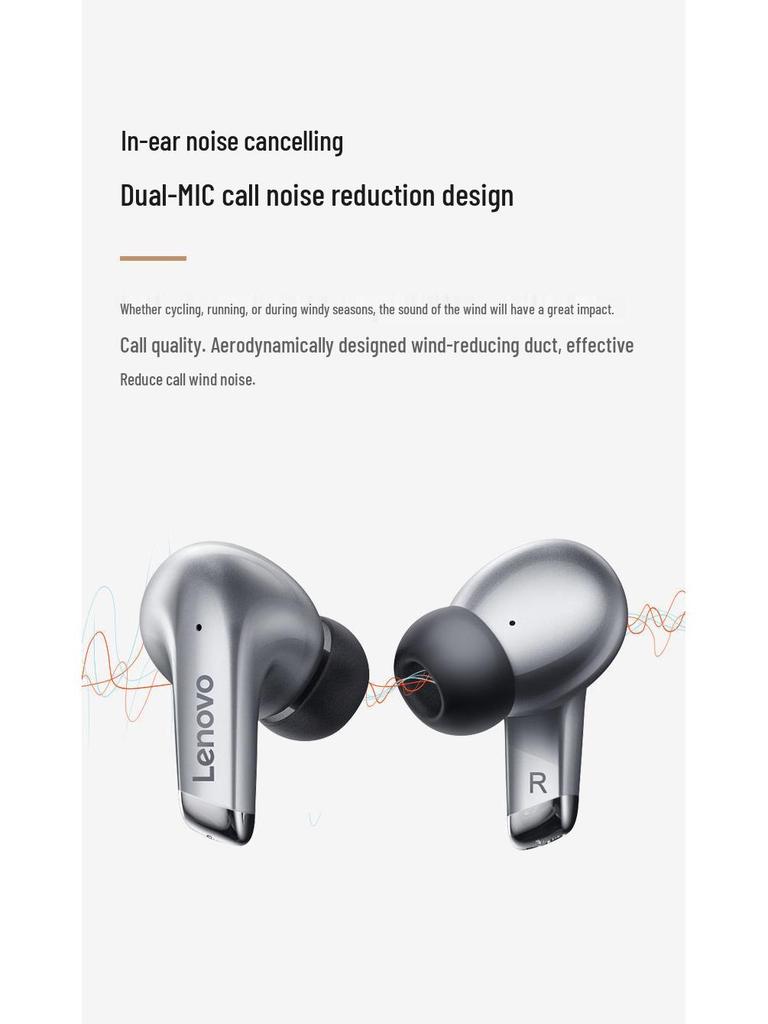 ThinkPlus LP5 TWS Wireless Bluetooth Earbuds: Noise-Canceling, Sports & Gaming Headset for Music