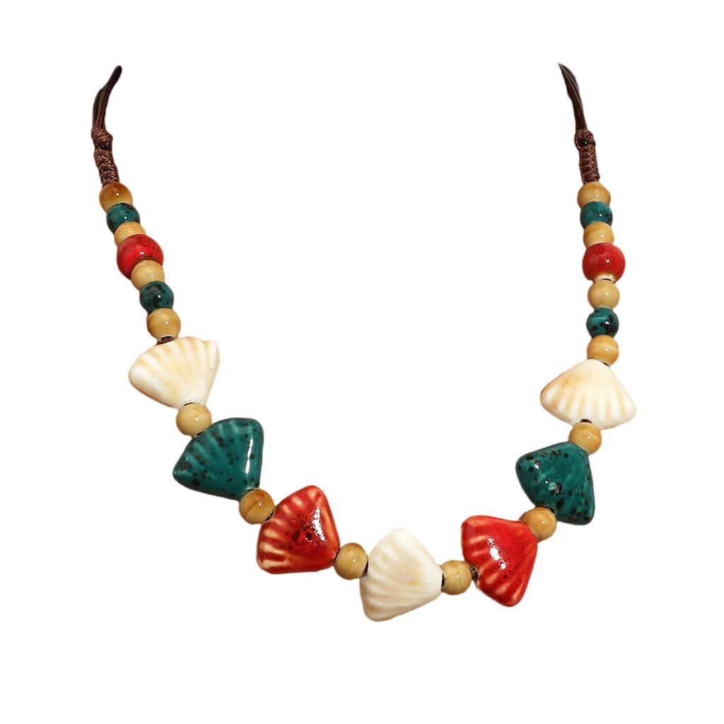 Fashionable Beads Necklace Handmade Necklace Colorful Beads Delicate Neck Chain Suitable for Fashion Lover Present