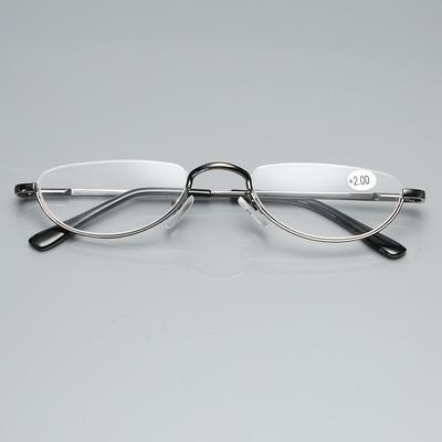 Half Rim Women Reading Glasses Eyeglasses Ultralight Clear Presbyopic Glasses Portable Gift Eyeglasses Frame For Men +2