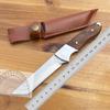Outdoor Knife Hand - Premium Meat Eating Knife with Wooden Handle and Steel Blade | Ideal for Grilled Meat, Meat Cutting