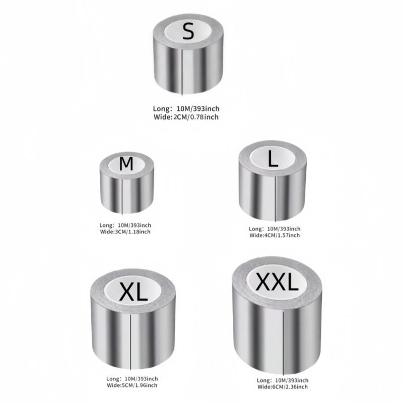 1 Stück Rolle 10 Meter Spüle wasserdichtes Band, Küchenherd ölfestes Band, hochtemperaturbeständiges Aluminiumfolienband