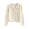 Korean Style Women's Soft Knit Lapel Tie Cardigan Sweater Coat for Autumn/Winter