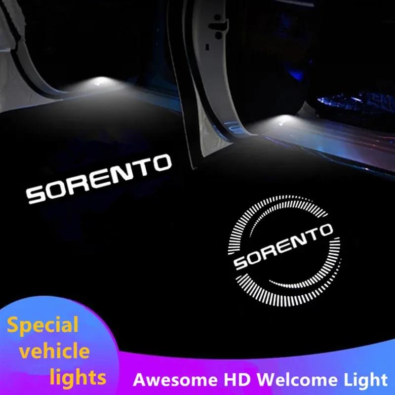 LED Car Door Badge Light Projector Shadow Welcome Lamp Accessories For KIA Sorento UM (3th Gen) Prime 2015 2016 2017 2018-2020