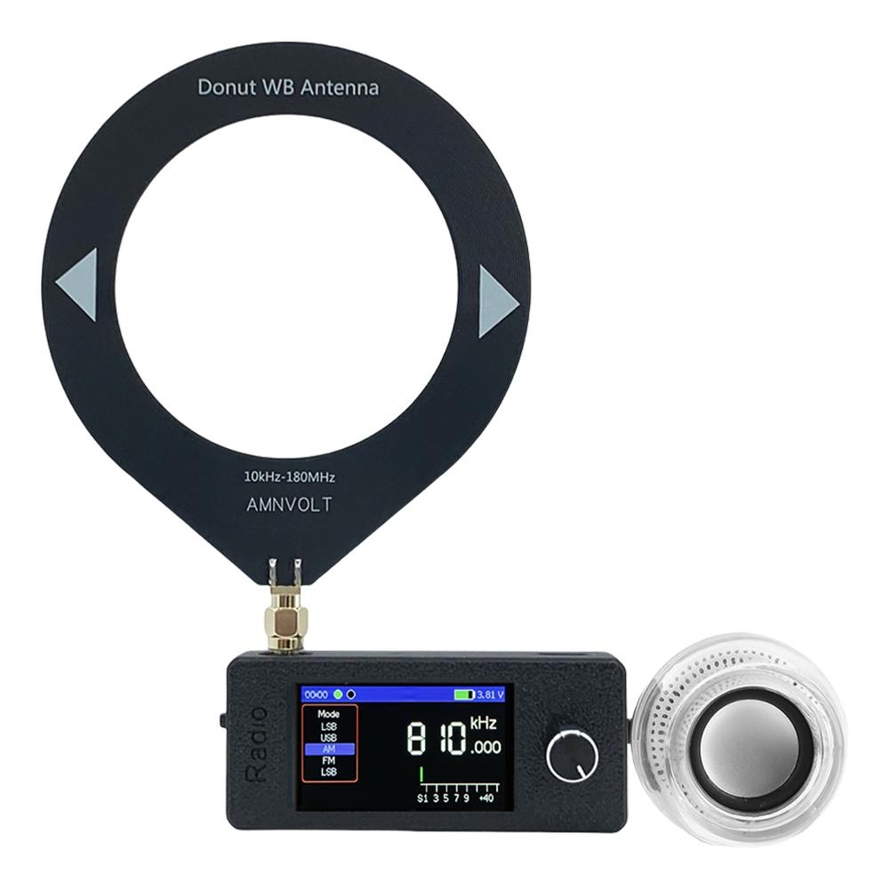 SI4732 Mini Radio 0.5-108mhz LSB USB AM FM All Band Radio Receiver 1.9inch IPS Screen HF SW MW VHF Radio with External Speaker