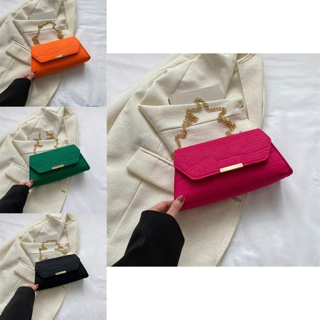 Fashionable Small Square Bag For Women 2023 Summer Felt Chain Shoulder Bag