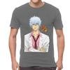 Japanese Manga Gintama T Shirt Men Cotton Tshirt Anime Gintoki Sakata Tees Top Hip Hop Tshirt Gift Streetwear Harajuku