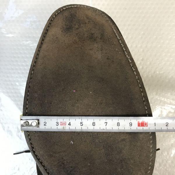 PRAESES New York 80s-90s British Suede Leather Goodyear Welt Full Brogue Wingtip Shoes Size 11F 29.0-29.5cm Brown(USED)