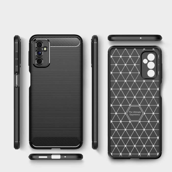 Protective Case - PROSHOP - Samsung F52 5G - Steel Strokes - Black - 2 Tempered Glasses