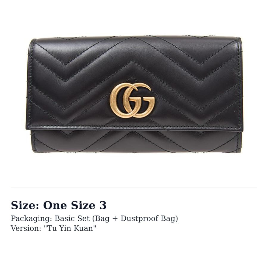 GUCCI GG Marmont Quilted Leather Wallet