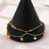 Women's Double Layer Disc Pendant Anklet - Versatile Beach & Party Accessory