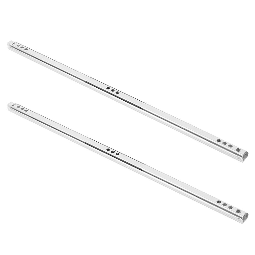 2Pcs Set Cold‑Roll Steel Sheet Ball Bearing Drawer Slide Rail Cabinet Hardware Fitting