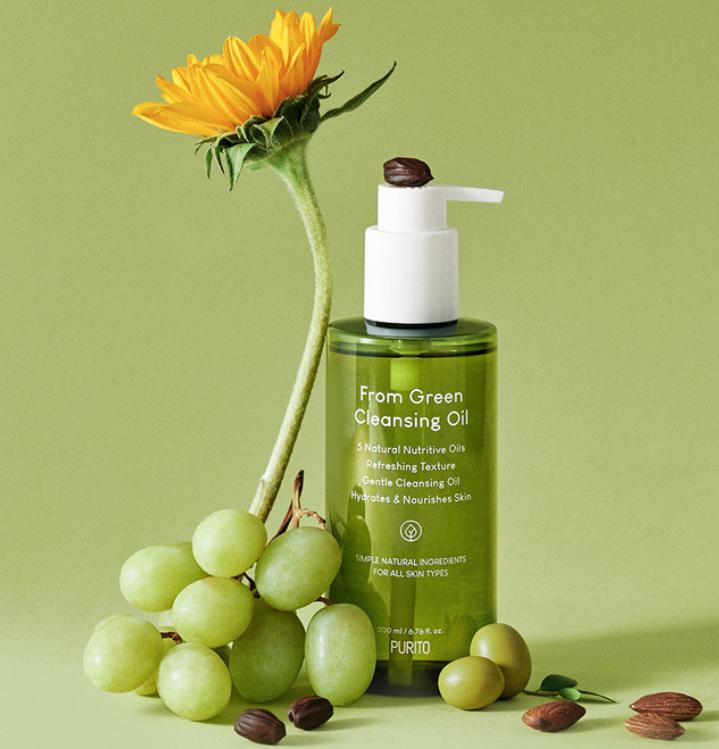 Purito From Green Cleansing Oil 200ml – Gentle Makeup Remover with Green Tea & Jojoba Oil