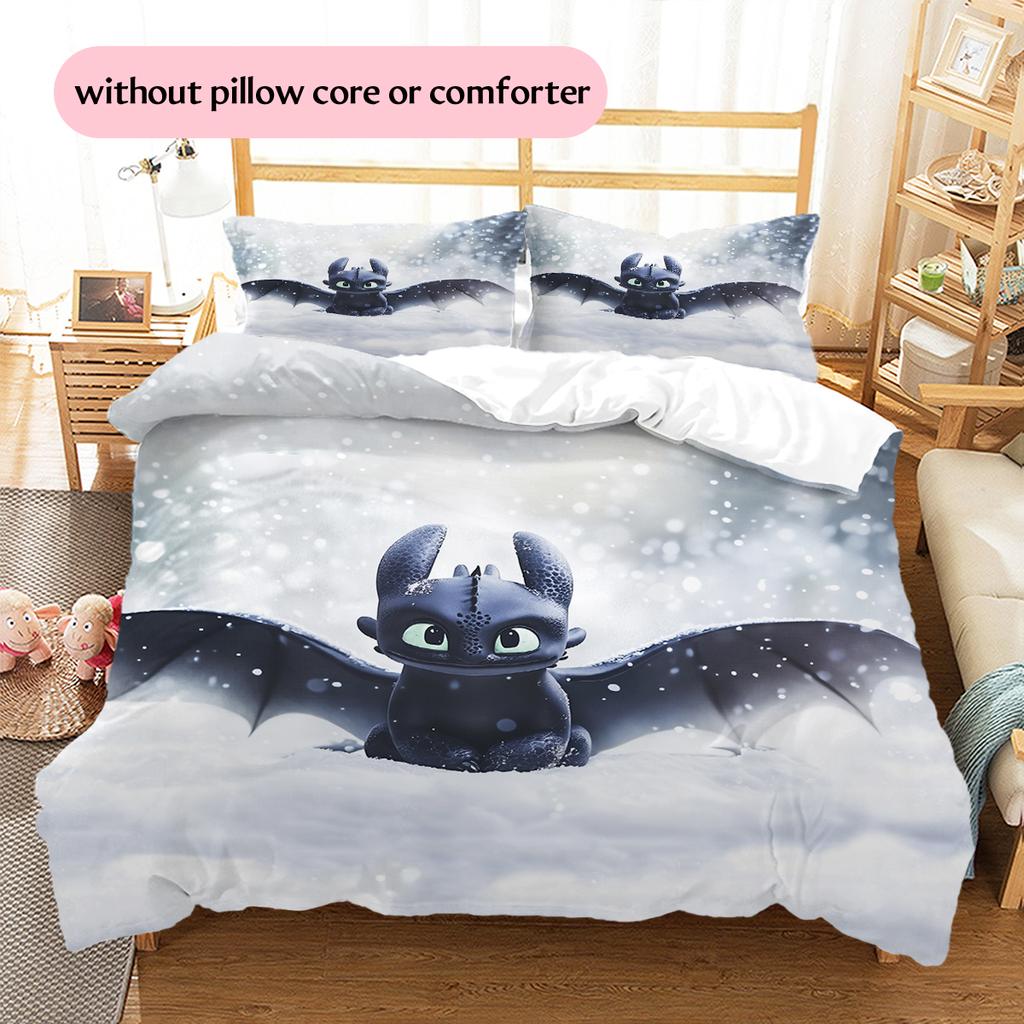 Zahnlos Niedlicher Stil Bettwäscheset Bettbezug Kissenbezug Ohne Füllung, Weiche Heim Schlafzimmer Dekoration, Perfektes Geschenk für Fans.chl