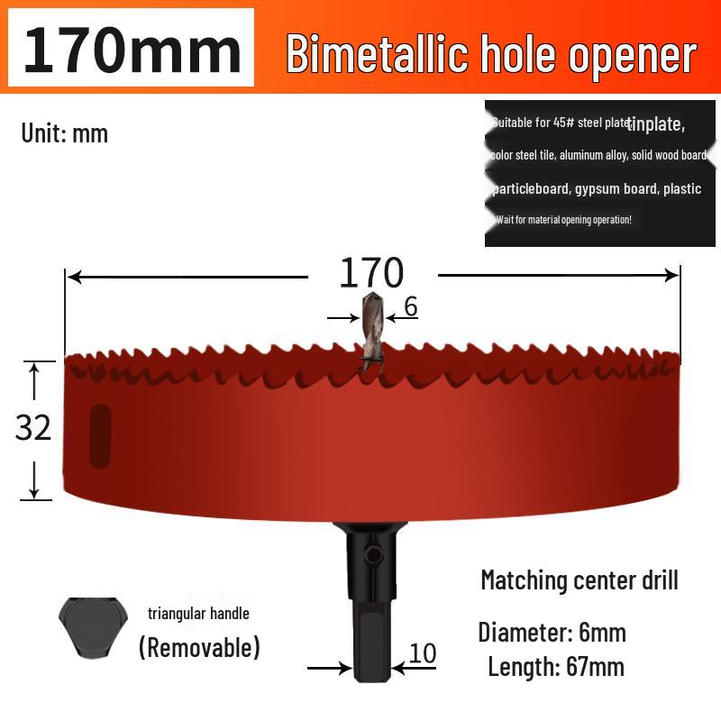 Bimetal Multifunctional Hole Saw for Wood, Gypsum, Metal & Plastic