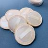 10pcs Powder Puff Cotton Cosmetic Face Makeup Powder Puffs Pads With Ribbon For Loose And Foundation 2.36 Inch