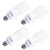 4 Pieces 45W 5500K High Brightness Photography Daylight Fluorescent Lighting Bulbs E27 Soft Box Photography Base AC 220V
