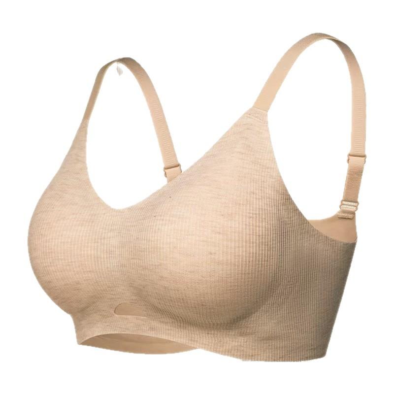 Traceless steel ring-free liquid foundation underwear women's beauty back soft support small chest gathering pull anti-sagging thin bra cover