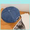 Retro Heart Embroidered Denim Beret Hat For Women New Spring/summer Ins Style Face Slimming Painter Cap