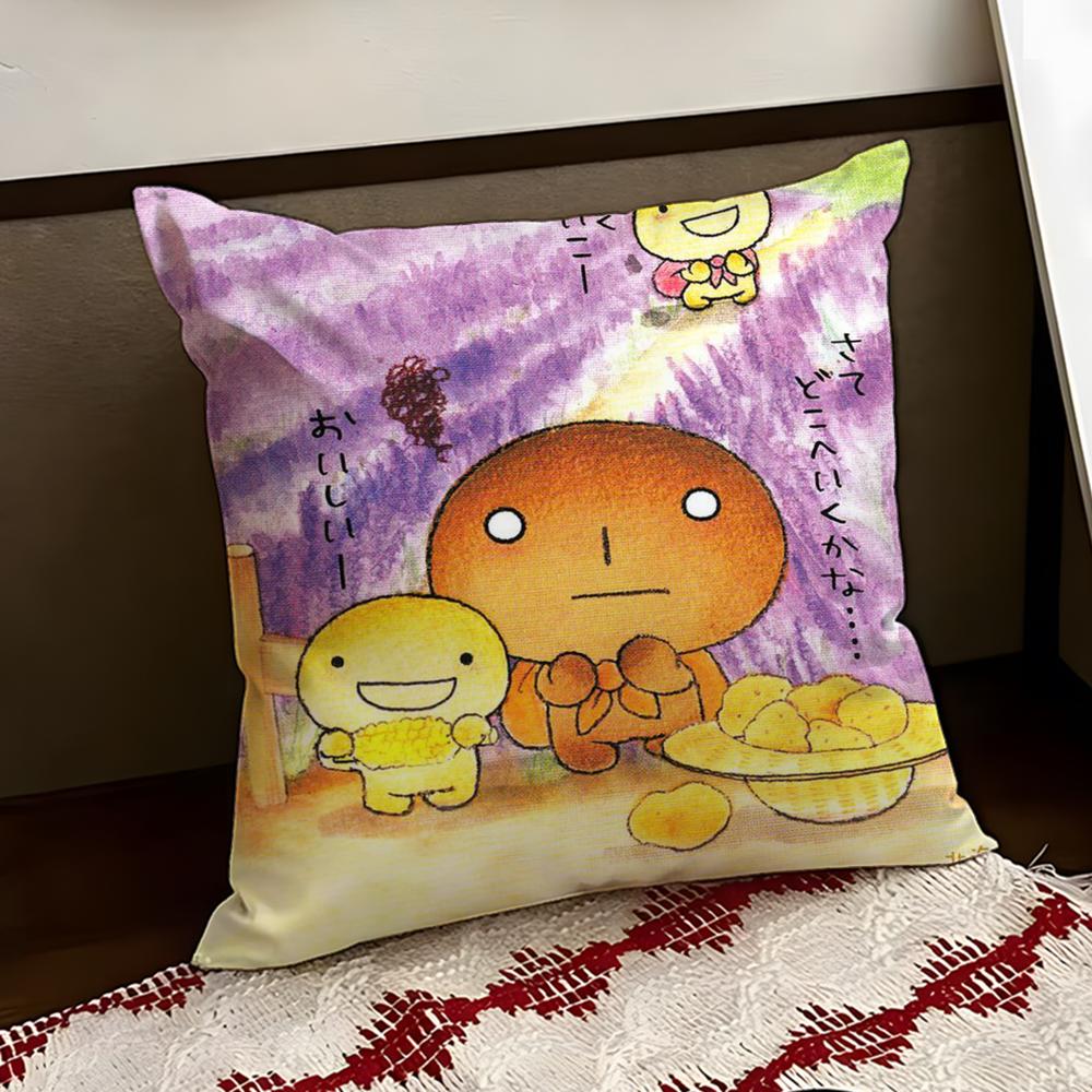 Japan Kawaii KKogepan Cushion Cover Reversible Soft Durable Pillow Cover Home  Car MultiScene Use for Daily Comfort