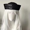 Chain Sweet Captain Hat Y2K Black Cosplay Sailor Hat Leather Buckle Sailor Hat  Festival Wear