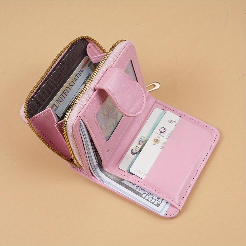 Women's Compact Wallet, Vintage Style, Coin Purse With Snap Closure, Small Ladies Money Pouch