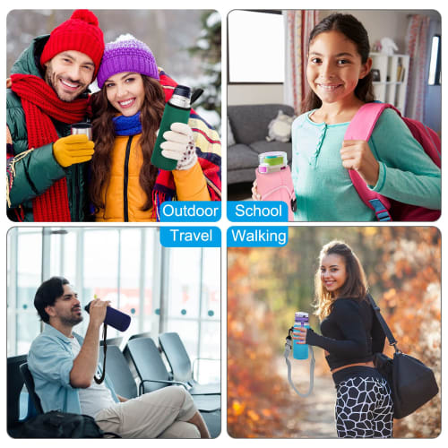 PATIKIL 20mm x 1.1m Replacement Shoulder Strap, 2 Pieces, Adjustable Swivel Clip, Hook, Buckle, Slide for Crossbody Bag Belt, Water Bottle Carrier Sli