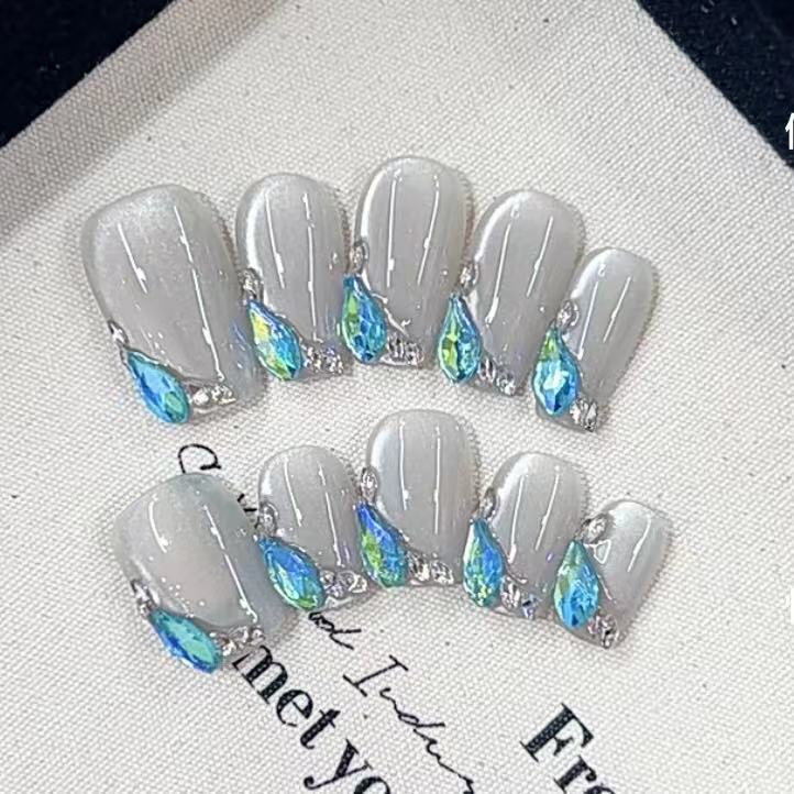 Pure Hand-made Phototherapy Wear Armor Tablets Mermaid Tear Wear Armor Finished Product Reusable Nail Patches