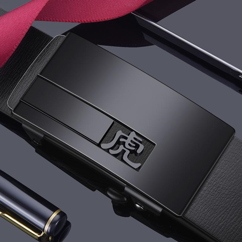 Twelve Zodiac Belts for Men Genuine Leather Toothless Automatic Buckles Inside Belt Lengthening Business Trend