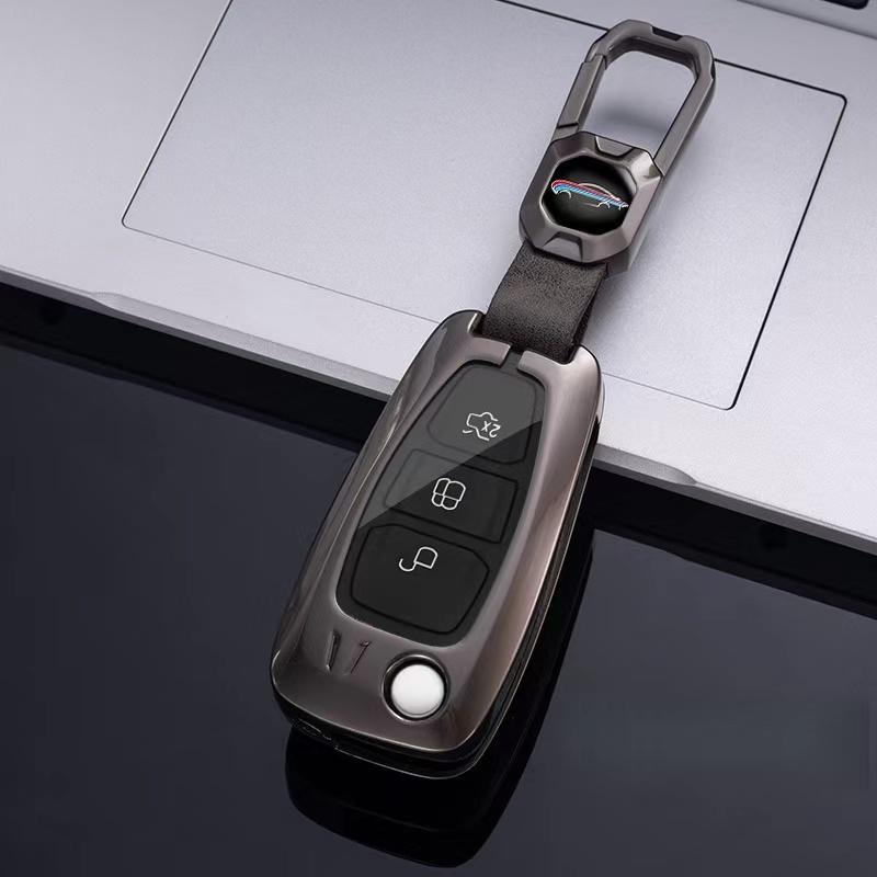 

Чехол-оболочка для ключа автомобиля для Ford Ranger C-Max S-Max Focus Galaxy Mondeo Transit Tourneo Custom Ecosport Аксессуары серый