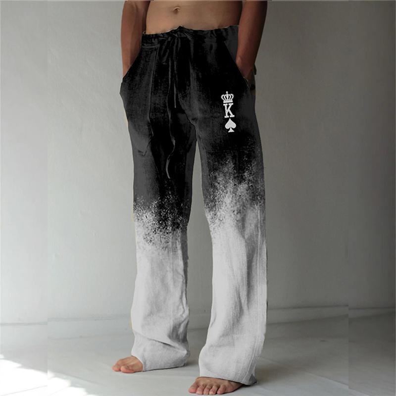 Herren Sommerhosen Strandhosen Kordelzug Elastischer Bund 3D-Druck Grafische Drucke Cross Komfort Lässig Täglich Streetwear Hosen