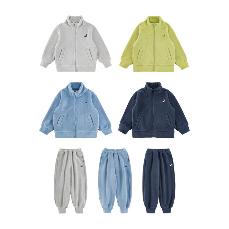 Youyou Boys' Winter Fleece-Lined Cartoon Casual Outerwear and Jogger Pants