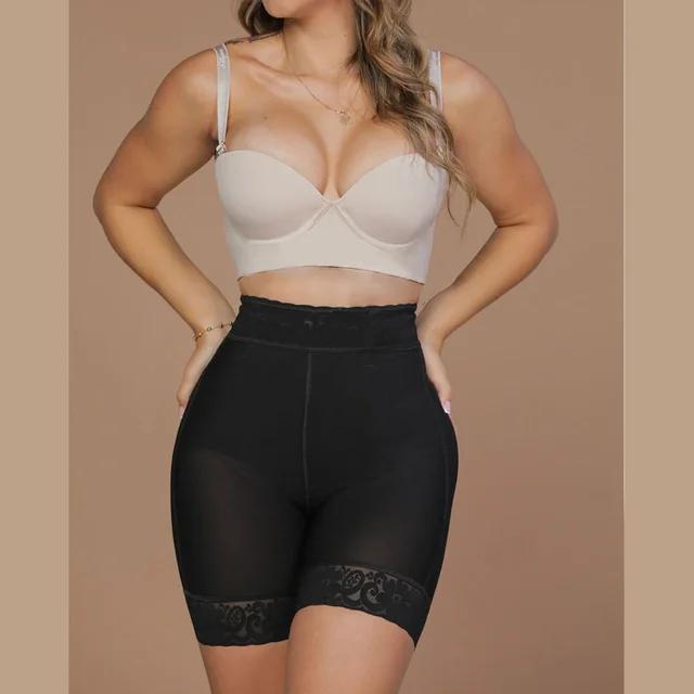 Women High Waist Control Panties Medium Control Tummy Control Butt Lifter Lace Trim Seamless Daily Wear Xs