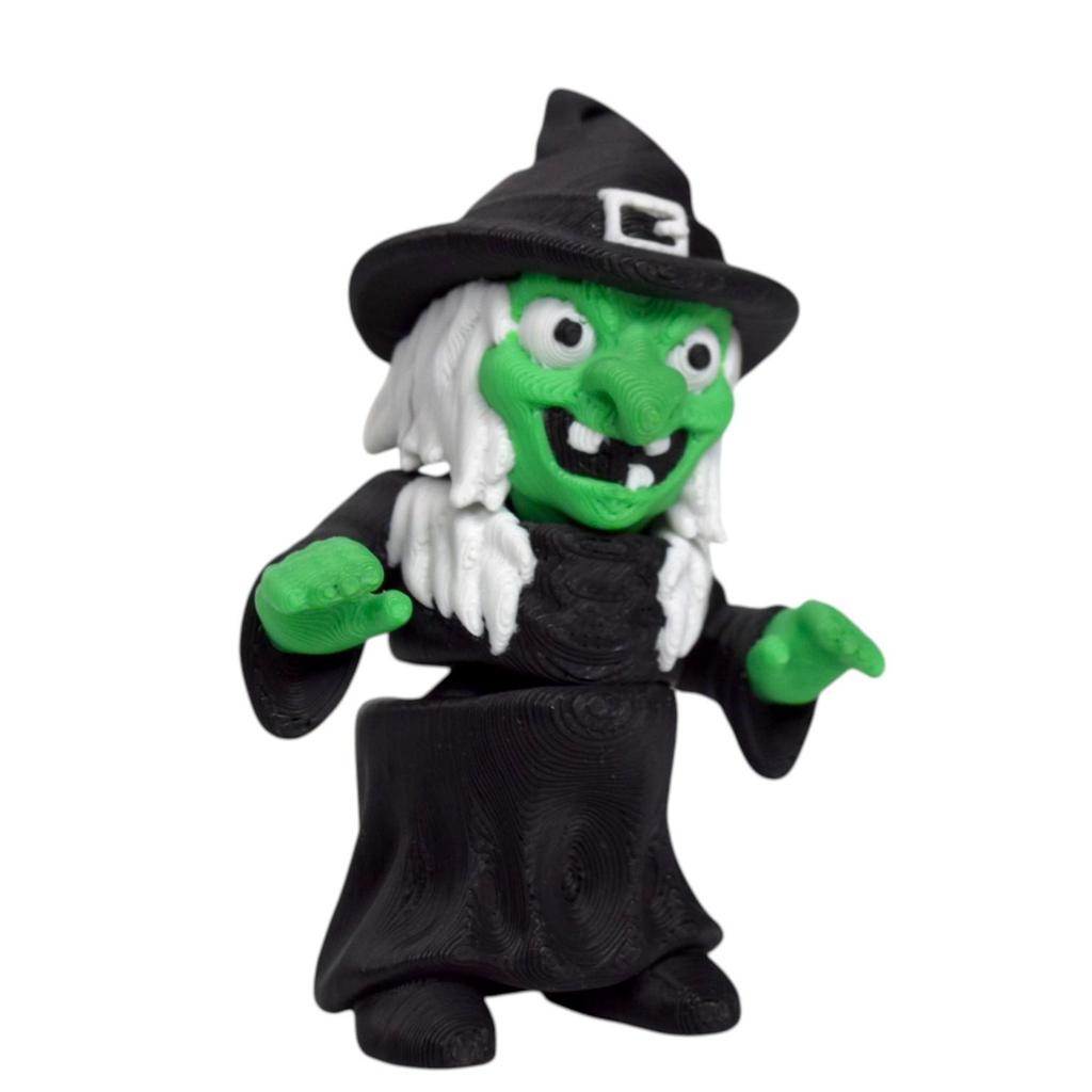 3D Printed Magic Witch Keychain Pendant Ornament