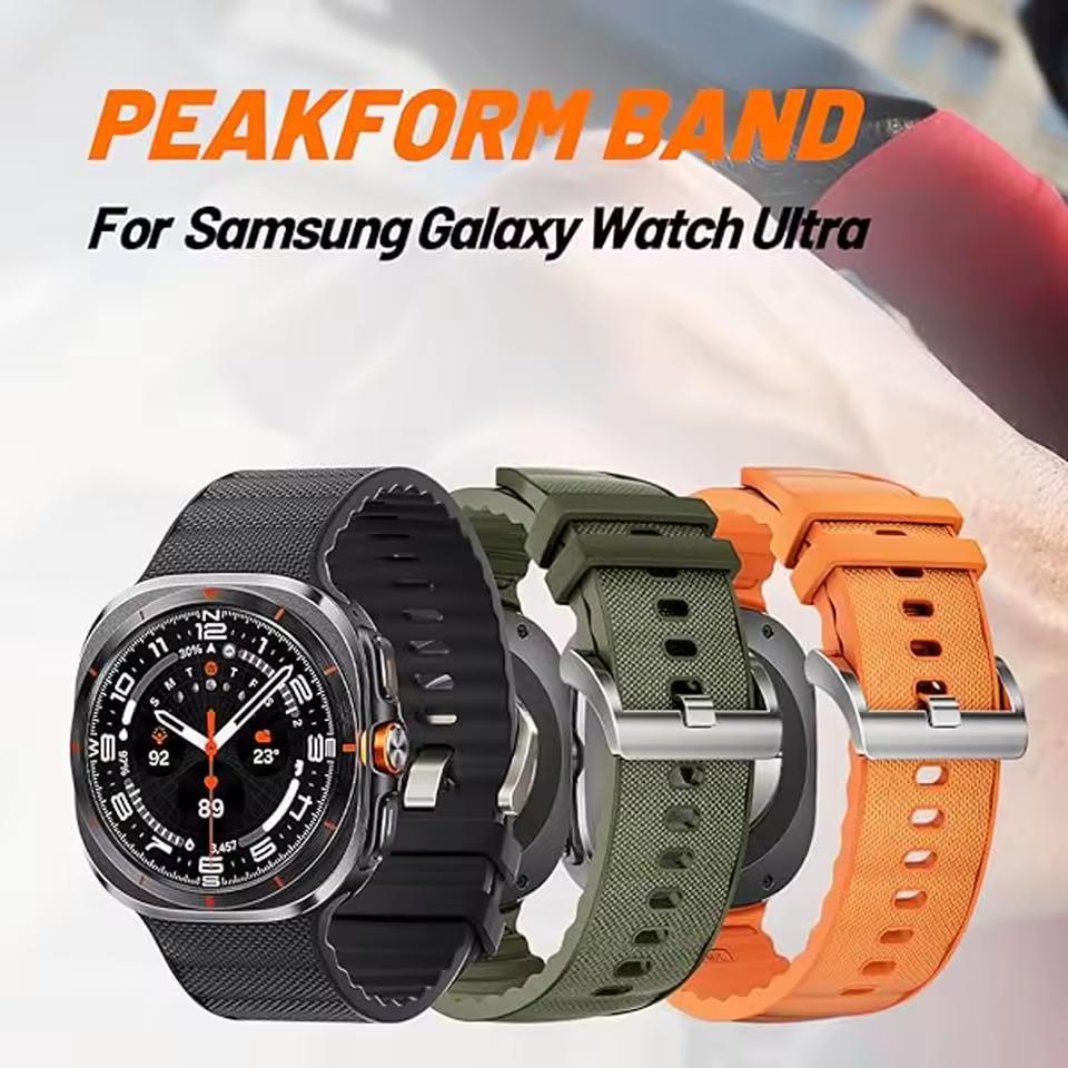 PeakForm Band For Samsung Galaxy Watch Ultra 2 47mm Original Silicone Nylon Sport Correa Bracelet Watch Ultra 2024/2025/2026Straps