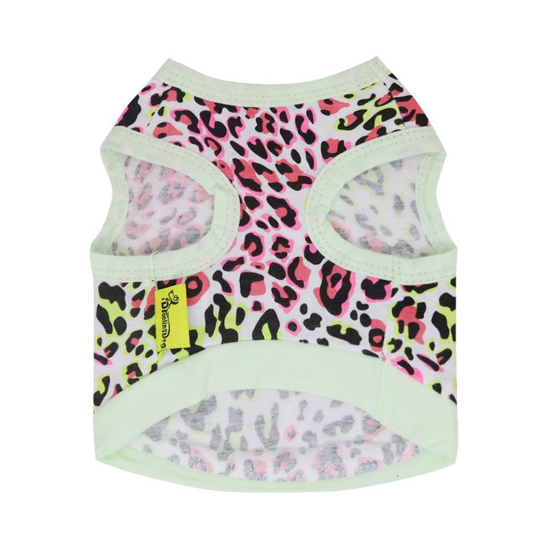Leopard Print Cotton Pet Vest for Small Dogs and Cats - Spring/Summer Collection