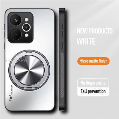 AG Matný Magnetický Kryt pro Realme 15 Pro 5G 360° Otočný Prstenový Držák Bezdrátové Nabíjení Tvrdý Kryt pro Realme 15 5G